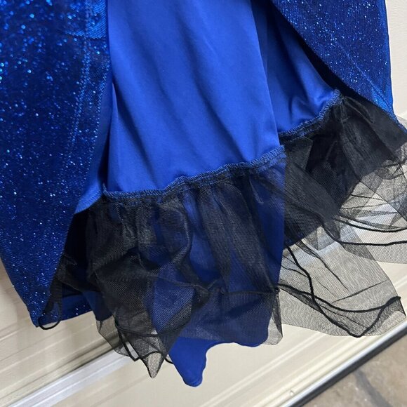 City Studios Womens Juniors Glitter Cut-Out Fit & Flare Dress Sz 15 in Blue - Picture 6 of 12